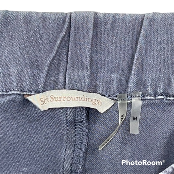 SOFT SURROUNDINGS Metro Leggings Jeggings Snaps M 12 Blue Gray - Picture 9 of 11